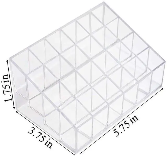 Alt view image 7 of 7 - Transparent Cosmetic Makeup Organizer for Lipstick, Brushes, Bottles, and More - Clear Case Display Rack Holder
