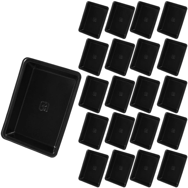 Main image of Mini Soy Sauce Plates, 40PCS, Rectangle, Black