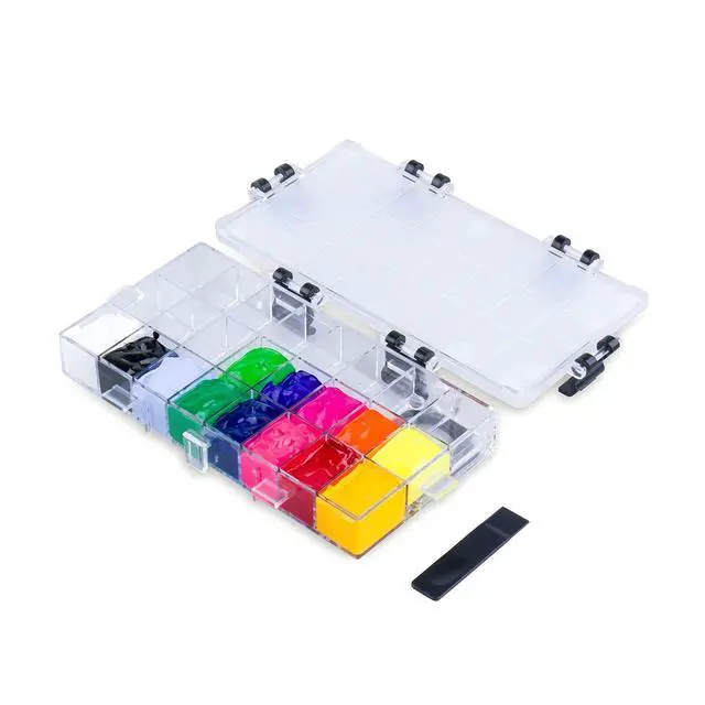 Alt view image 5 of 5 - Paint Storage Palette Box 24 Wells Airtight Stay Wet for Watercolor, Gouache, Acrylic and Oil Paint