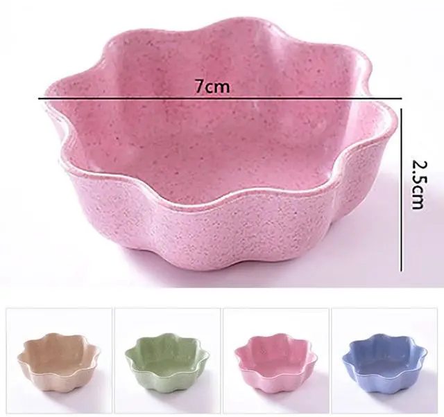 Alt view image 2 of 7 - Soy Sauce Dish, 8 Pcs Small Dipping Bowls, Wheat Straw Seasoning Plates for Sushi Side Dishes, Mini Appetizer Plates, Dip Bowls, Small Sauce Bowl Dishes