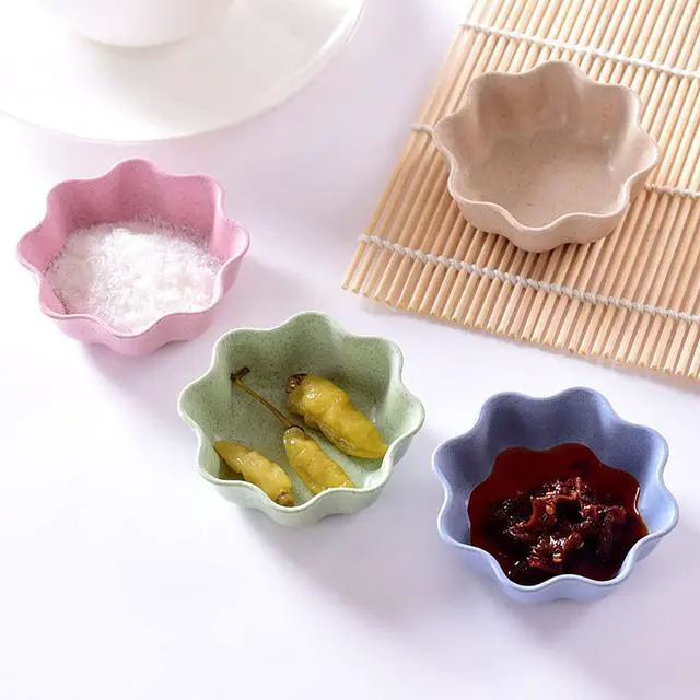 Alt view image 3 of 7 - Soy Sauce Dish, 8 Pcs Small Dipping Bowls, Wheat Straw Seasoning Plates for Sushi Side Dishes, Mini Appetizer Plates, Dip Bowls, Small Sauce Bowl Dishes