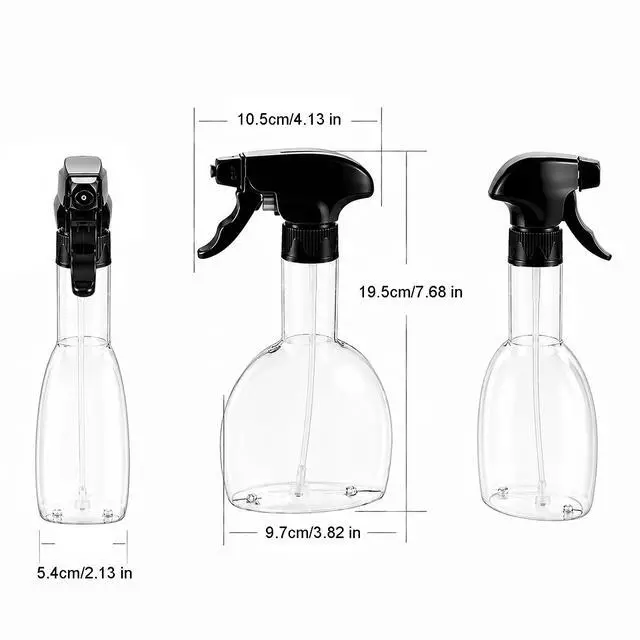Alt view image 4 of 7 - Oil Sprayer for Cooking, 280ml Olive Oil Spray Bottle, Food-Grade Plastic Olive Oil Mister for Air Fryer Salad BBQ Baking Leakproof, Refillable, Kitchen Oil Dispenser 9.5 oz (Clear)