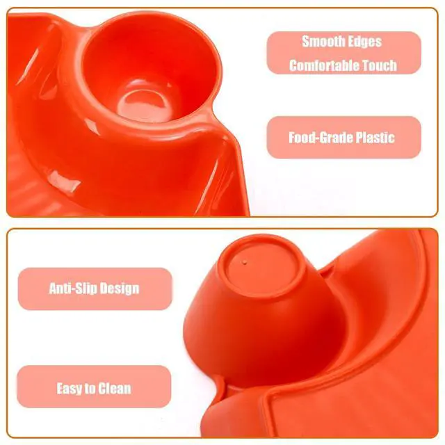 Alt view image 3 of 7 - 12pcs Chip Dip Serving Platter Set, Plastic Dumpling Plates with Sauce Compartment, Square Serving Dish Sushi Plates, Small Dip Tray for Appetizer, Taco Salsa, Fruit, Charcuterie