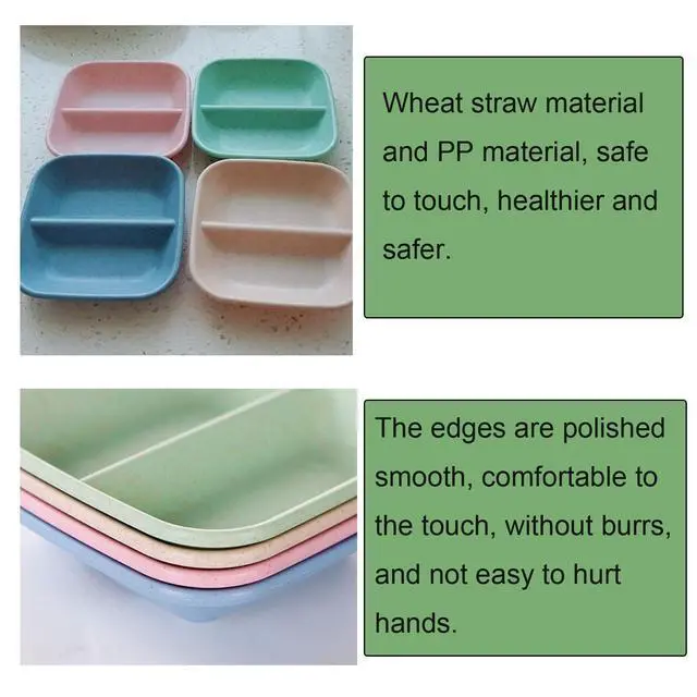 Alt view image 3 of 7 - 8 Pack Dipping Bowls Set 2 Grids Soy Sauce Dishes Pinch Bowls Dipping Bowls Dipping Sauce Bowl Small Serving Bowls for Side Dishes Sushi Mustard Tomato Sauce BBQ Seasoning Pepper Kitchup