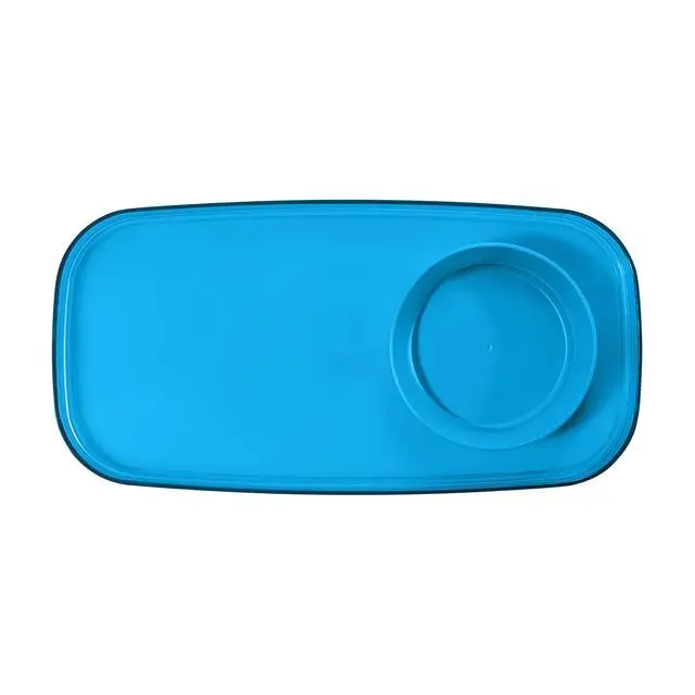 Alt view image 2 of 7 - dipware Small Serving Plate, Stackable & Removable Dip Bowl for Salsa, Queso, Salad, Olives, Dishwasher & Microwave Safe, Multipurpose Plate & Bowl, Ocean