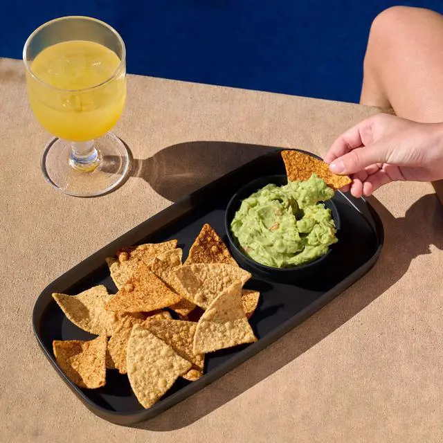 Alt view image 4 of 7 - dipware Small Serving Plate, Stackable & Removable Dip Bowl for Salsa, Queso, Salad, Olives, Dishwasher & Microwave Safe, Multipurpose Plate & Bowl, Ocean