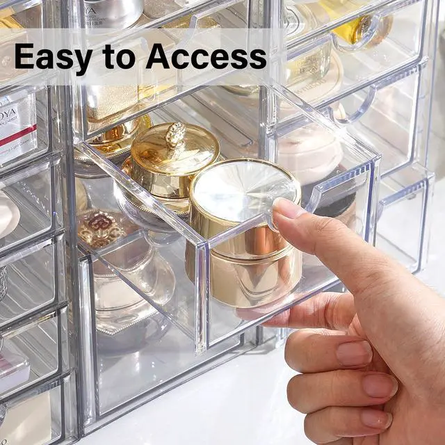 Alt view image 4 of 7 - Acrylic Makeup Organizer Clear Storage Drawer with 6 Small Drawers