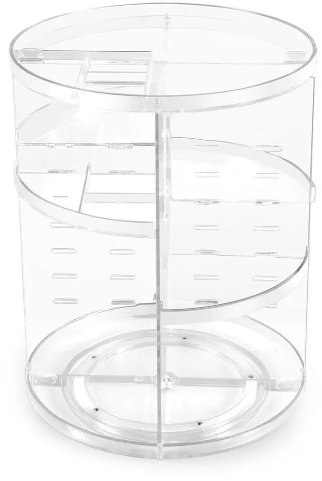 Alt view image 2 of 7 - 360 Rotating Makeup Organizer, Spinning Countertop, Cosmetic Holder Shelf, Make Up Organizers and Storage for Bedroom, Transparent