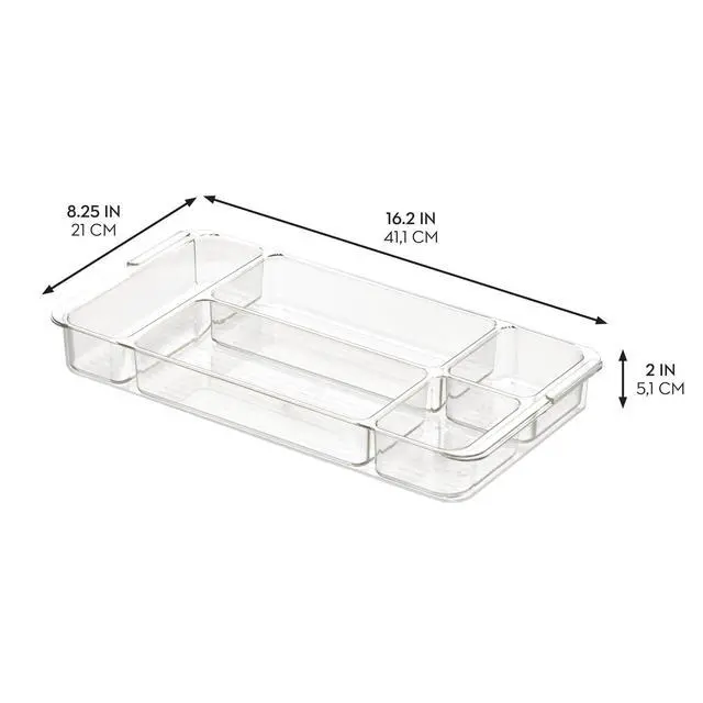 Alt view image 2 of 6 - Expandable Makeup Drawer Organizer, Clear