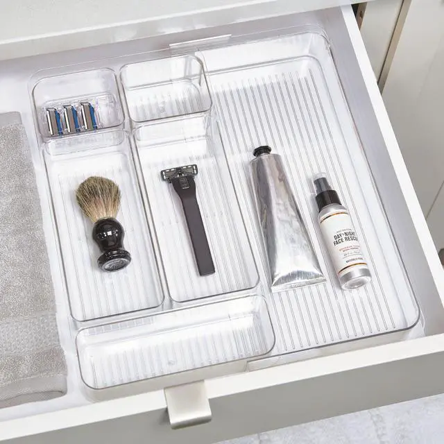 Alt view image 6 of 6 - Expandable Makeup Drawer Organizer, Clear