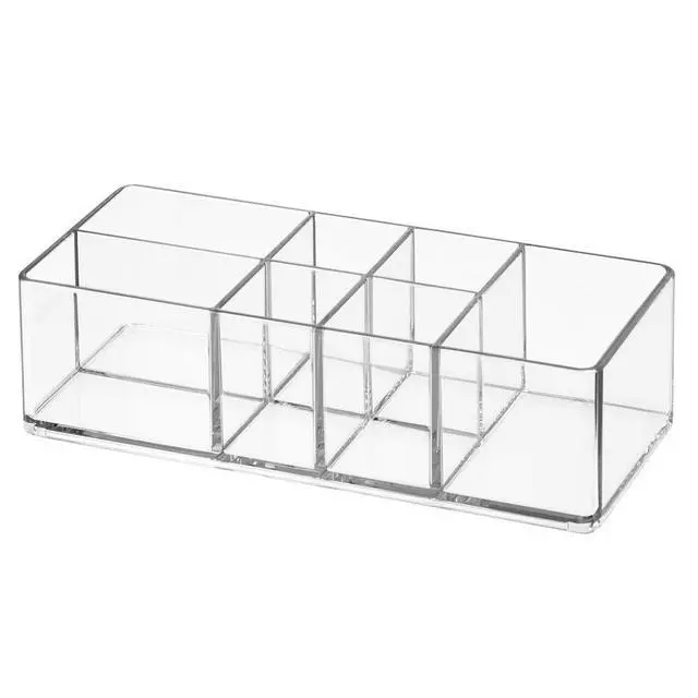 Alt view image 5 of 6 - Divided Bathroom Vanity Organizer, 7" x 3" x 2", Set of 2Clear