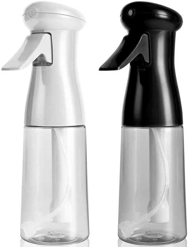 Main image of Spray Bottle For Hair, Continuous Mister Empty Spray Bottles, Ultra Fine Mist Water Sprayer for Hairstyling, Cleaning, Plants, Pets, Barbers, Salons, Essential Oil Scents - 2 Pack 6.8 OZ