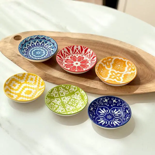 Alt view image 4 of 6 - 6 Pcs Ceramic Dipping Sauce Bowls, 3 oz Sauce Dishes Soy Sauce Dish,Small Bowl,Sauce Bowl,Sauce Plates Tiny Bowls for Condiments Sushi Dishes Soy Sauces Ketchup Snack Side Dishes - Set of 6