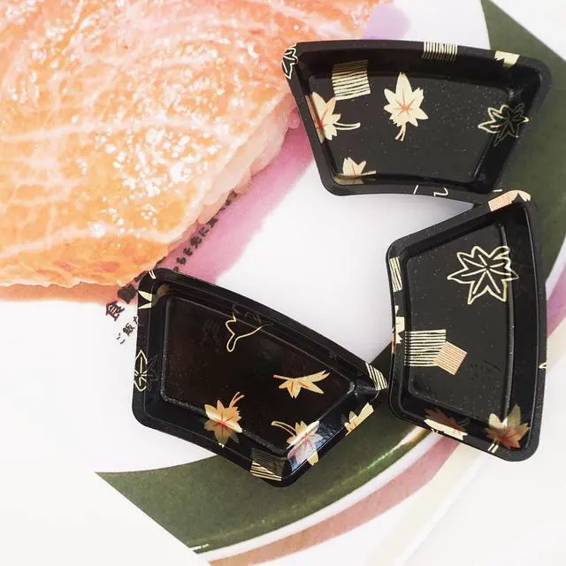 Alt view image 5 of 7 - 100PCS Dipping Sauce Dish, Disposable Small Sushi Tray, Mini Shell Shape Serving Plates, Plastic Condiment Seasoning Platter Side Dishes for Parties, BBQ, Restaurant
