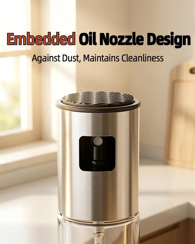Alt view image 7 of 7 - Olive Oil Sprayer, 3.5oz/100ml Oil Sprayer for Cooking, Oil Sprayer for Air Fryer, Stainless Steel Pump for Mist Spray, Food Grade Glass Metarial Mister for Kitchen Gadgets, Salad, BBQ