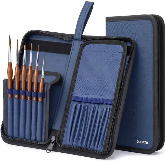 Main image of Short Brush Holder & Organizer, Canvas Case 5.4 x 10.7 in, Blue