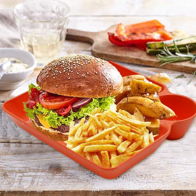 Alt view image 7 of 7 - 4 Pcs Veggie Platter Chips Dipping Dish L*W (7.28"*7.28") Serving Trays for Entertaining with Sauce Rack for Buffet Party Family Party (Mixed Colors) (Mixed Colors)