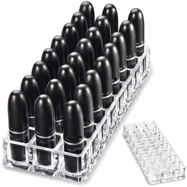 Main image of Premium Beauty Organization Acrylic Lipstick Organizer & Beauty Container 24 Space Storage (Clear)