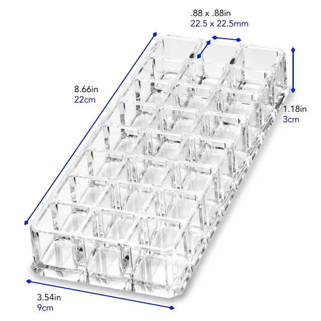 Alt view image 6 of 7 - Premium Beauty Organization Acrylic Lipstick Organizer & Beauty Container 24 Space Storage (Clear)