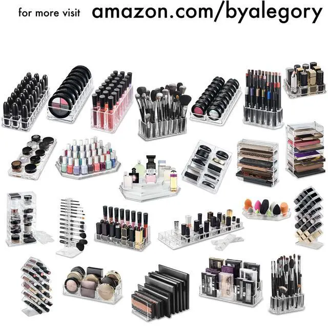 Alt view image 7 of 7 - Premium Beauty Organization Acrylic Lipstick Organizer & Beauty Container 24 Space Storage (Clear)