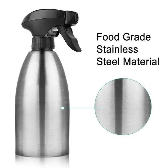 Alt view image 4 of 7 - Olive Oil Sprayer, Vinegar Sprayer Dispenser, Safety Exquisitely Stainless Steel Container Seasoning Kitchenware Tools for BBQ, Cooking, Frying and Grilling (17oz (500ML))