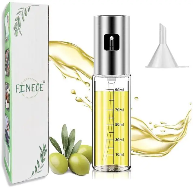 Main image of Oil Sprayer for Cooking, 100ml Olive Oil Sprayer Mister for Air Fryers, Oil Spray Bottle, Vinegar Soy Sauce Dispenser, Oil Mister with Stainless Steel Cap, for Baking Roasting Frying Use