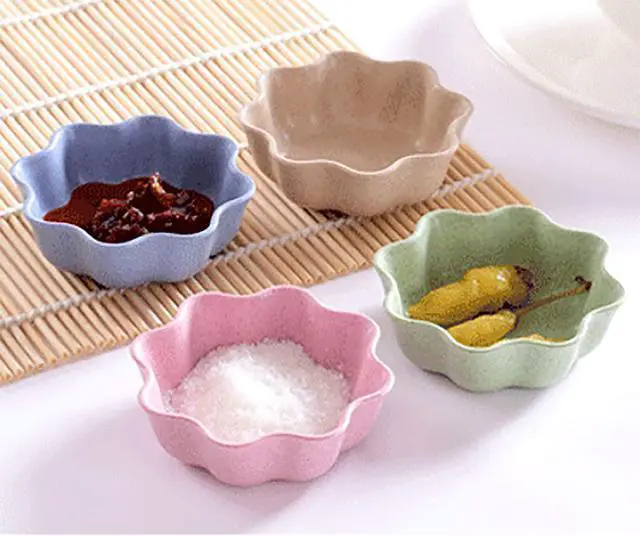 Alt view image 7 of 7 - Soy Sauce Dish, 8 Pcs Small Dipping Bowls, Wheat Straw Seasoning Plates for Sushi Side Dishes, Mini Appetizer Plates, Dip Bowls, Small Sauce Bowl Dishes
