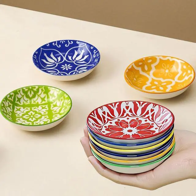 Alt view image 5 of 6 - 6 Pcs Ceramic Dipping Sauce Bowls, 3 oz Sauce Dishes Soy Sauce Dish,Small Bowl,Sauce Bowl,Sauce Plates Tiny Bowls for Condiments Sushi Dishes Soy Sauces Ketchup Snack Side Dishes - Set of 6