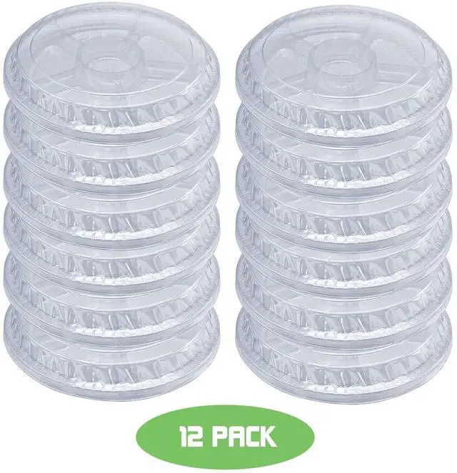 Alt view image 3 of 7 - 12 Pack Plastic Appetizer Trays with Lids,Disposable Compartment Serving Platters,6 Sectional Catering Trays for Serving Food