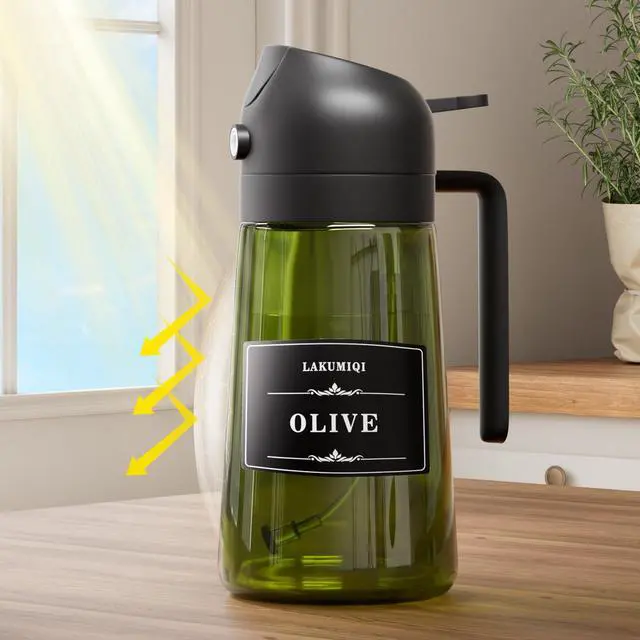 Alt view image 3 of 7 - Oliver Oil Sprayer & Dispenser for Cooking Bottle 16oz Dark Glass Fine Mist