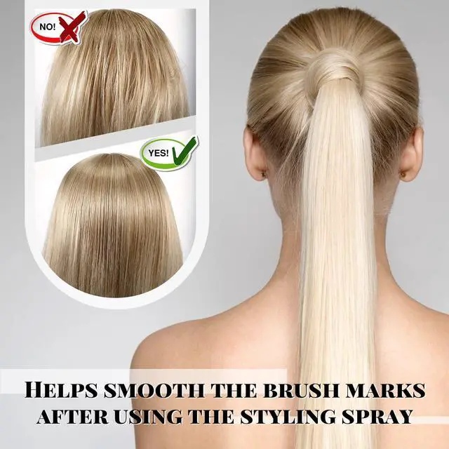 Alt view image 4 of 7 - 2 Pcs Black Smoothing and Sectioning Brush Set - Double-Sided Comb for Edge Teasing, Parting, and Ballroom Dancing Hairstyling