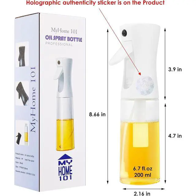 Alt view image 5 of 7 - Oilve Oil Sprayer for Cooking - Glass Bottle Spray - 6.7 fl.oz