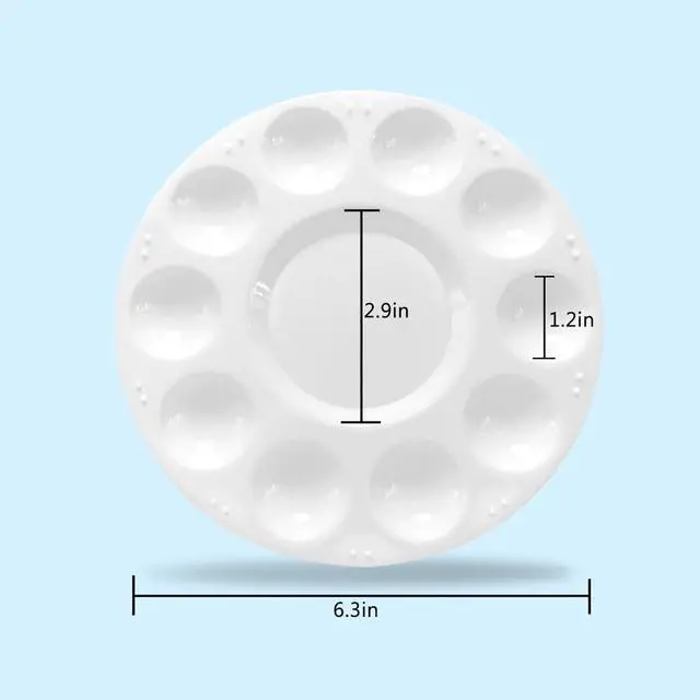 Alt view image 6 of 6 - Paint Tray Palettes, Plastic Paint Pallets for Kids or Students to Paints on School Project or Art Class-12pcs