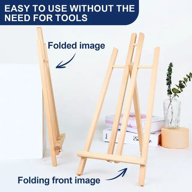 Alt view image 4 of 7 - 2pcs 17 Inch Tabletop Easels, Easel Stand for Painting,Tripod, Painting Party Easel, Kids Student Desktop Easel for Painting,Paint Easel for Canvas Paint
