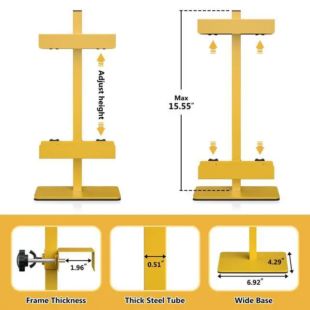 Alt view image 2 of 7 - Tabletop Easel Stand Picture Easels for Display Up to 15.5" H Gold Picture Frame Stand Table Top Easel Metal Picture Easel for Photos, Painting, Artwork, Books (Base: 1.32 lbs)