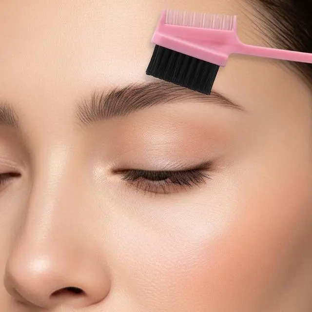 Alt view image 4 of 7 - 14 Pcs 3 in 1 Hair Edge Brushes, Double Sided Hair Combs, Rat Tail Comb, Smooth Comb Grooming, Natural Styling Eyebrow Combs for Women, 6 Colors