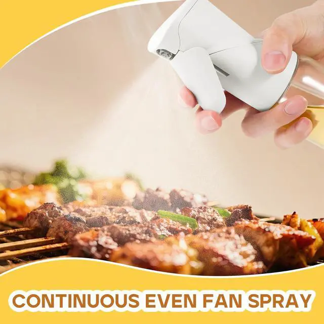 Alt view image 2 of 7 - Oil Sprayer for Cooking, Upgraded 7.4oz Olive Oil Sprayer Mister, Large Olive Oil Spray Bottle for Air Fryer, Salads, BBQ & Kitchen, Professional Oil Sprayer with Even MistWhite