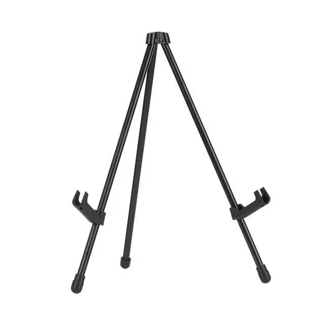 Alt view image 2 of 5 - Tabletop Instant Easel, Black Steel, Portable Tripod for Paintings, Signs, Posters, Adjustable Display