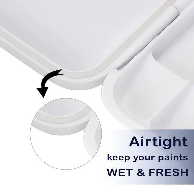 Alt view image 4 of 7 - Airtight Watercolor Palette with Lid, 18 Wells & 2 Mixing Areas