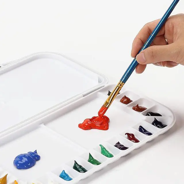 Alt view image 7 of 7 - Airtight Watercolor Palette with Lid, 18 Wells & 2 Mixing Areas