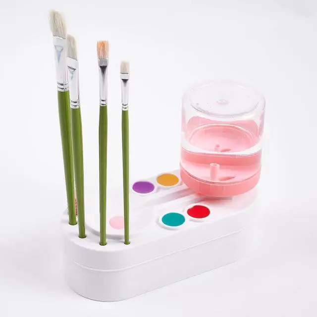 Alt view image 4 of 7 - Upgraded Paint Brush Cleaner Brush Rinser Water Circulation(Pre Assembled), Watercolor/Oil and Water-Based Paint Brush Cleaner Tool, Gift for Adults Artist Beginners