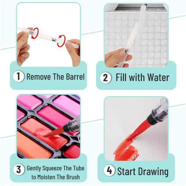 Alt view image 5 of 7 - Watercolor Brush Pens, 6 pcs