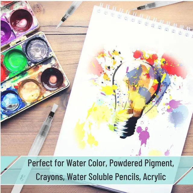 Alt view image 7 of 7 - Watercolor Brush Pens, 6 pcs