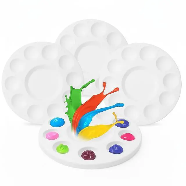 Main image of Round Paint Tray Palettes, 4 Pack