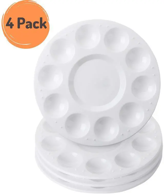 Alt view image 2 of 7 - Round Paint Tray Palettes, 4 Pack