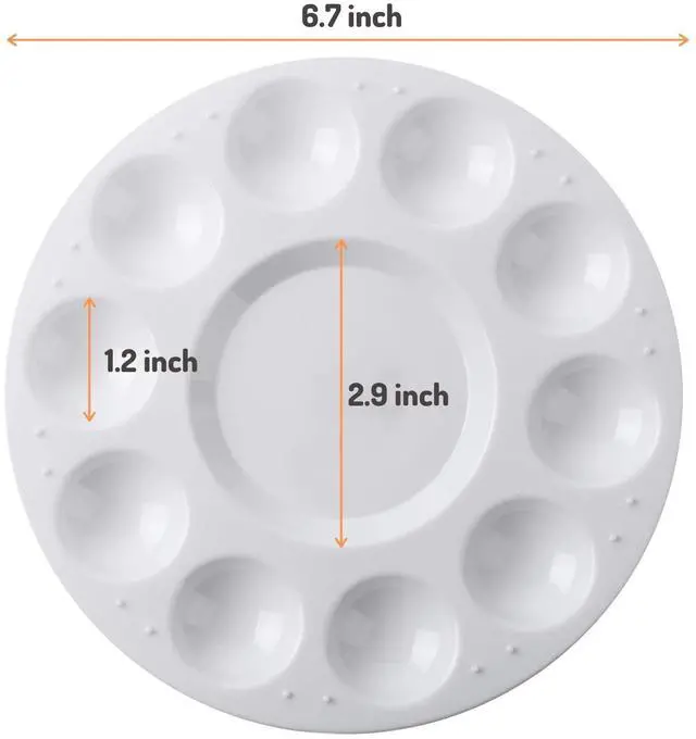 Alt view image 3 of 7 - Round Paint Tray Palettes, 4 Pack