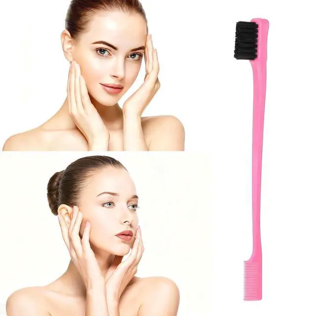 Alt view image 7 of 7 - 21 Pcs Double Sided Edge Control Hair Brush Comb Combo Pack Professional Hair Edge Brush Smooth Comb Grooming (7 Colors)