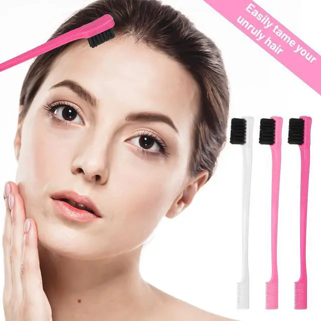 Alt view image 3 of 7 - 21 Pcs Double Sided Edge Control Hair Brush Comb Combo Pack Professional Hair Edge Brush Smooth Comb Grooming (7 Colors)