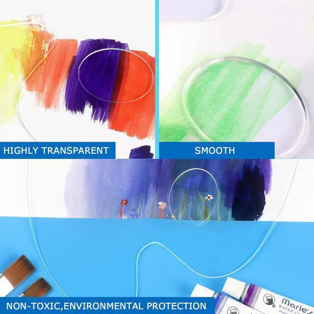 Alt view image 5 of 7 - 2 Pack Acrylic Paint Palette, Paint Pallet 9.8 x 5.9 Inch