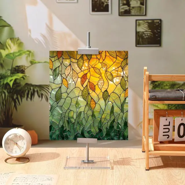 Alt view image 4 of 7 - Adjustable Tabletop Easel Silver Picture Frame Holder Stand up to 16.5" H Metal Floating Picture Rack for Display Easel with Acrylic Base 16 x 5 Frame Holder Stand Table for Art Photo Signs